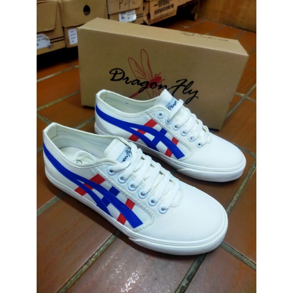 SEPATU ORIGINAL DRAGON FLY FALCON SUPER VOLLY BADMINTON PUTIH