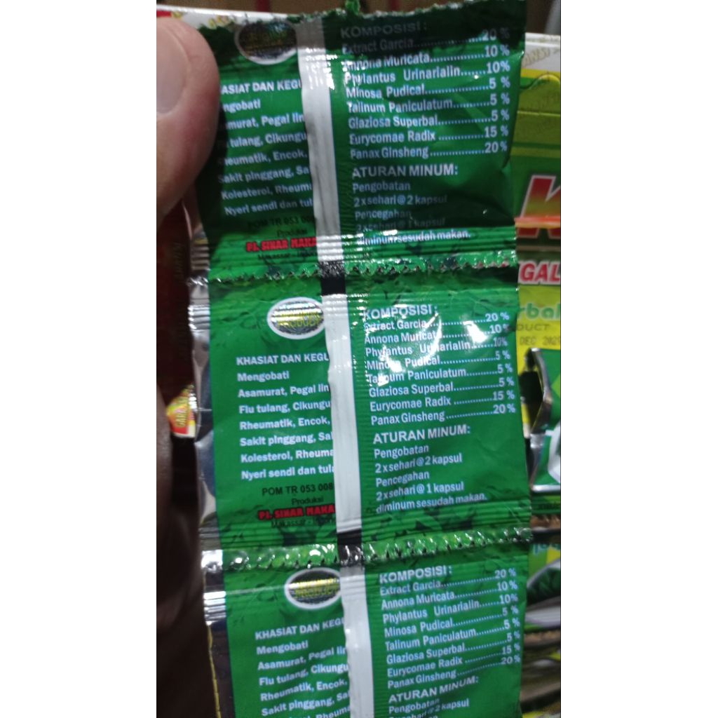 

jamu hijau original berhologram Kemasan kotak