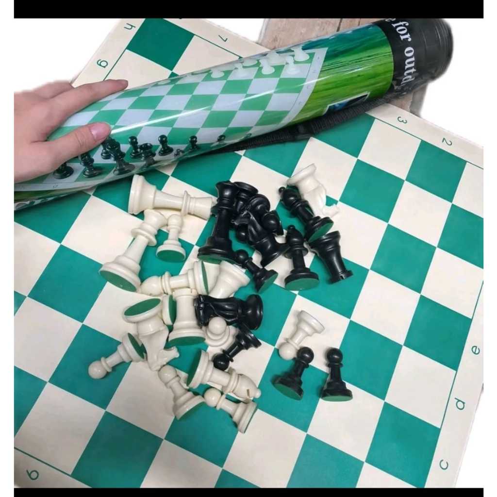 Catur Gulung Portable 1 Set Isi Tas Catur Buah Catur Alas Catur Lengkap