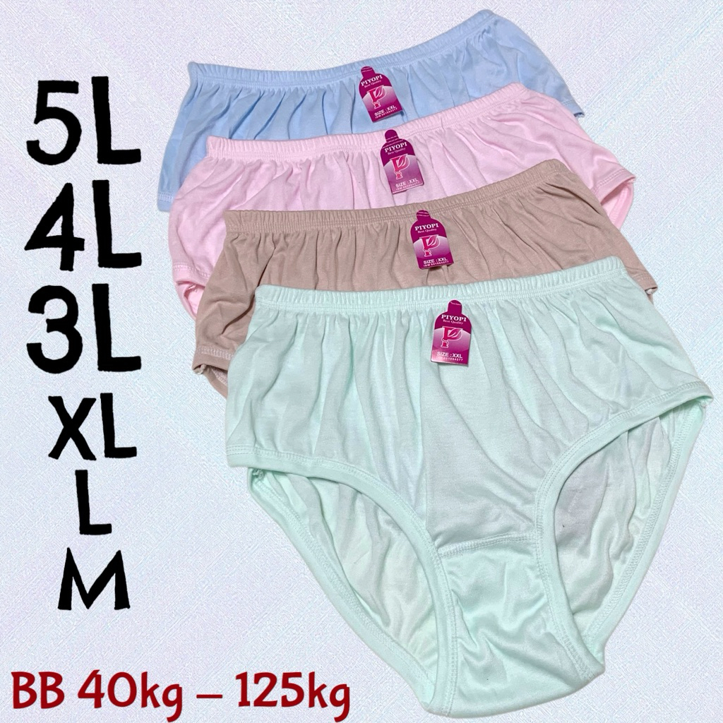 Celana Dalam Wanita Jumbo 5L 4L 3L XL CD Big Size Ibu Hamil CD Wanita Katun Elastis Jumbo