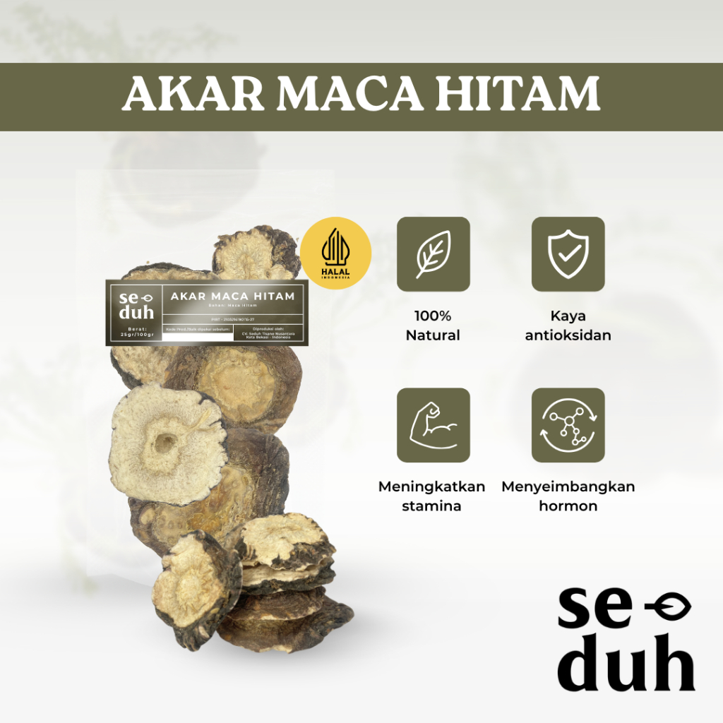 

Seduh Black Maca Root Slice / Akar Maca Hitam / Herbal Roots