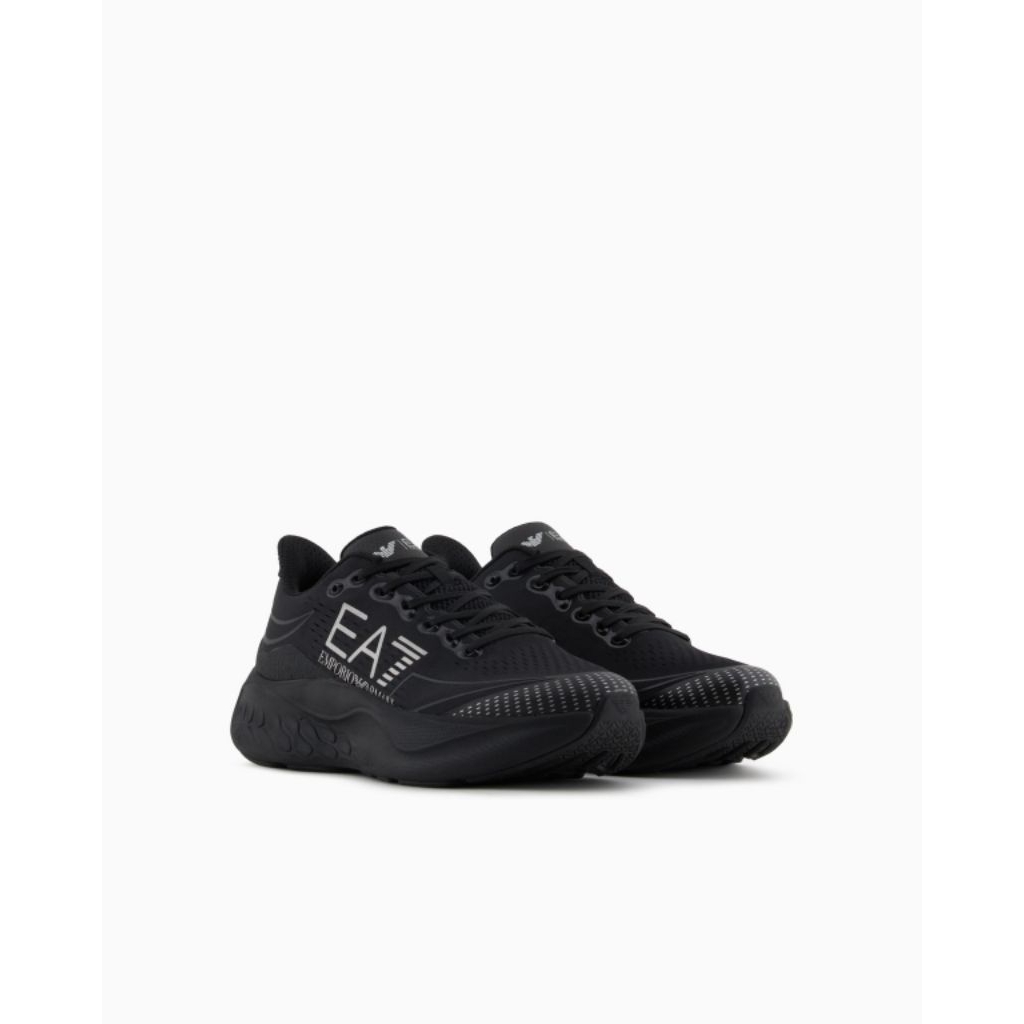 SNEAKERS PRIA BRANDED - EA7 EMPORIO ARMANI WAVE BLACK ORIGINAL AUTHENTIC