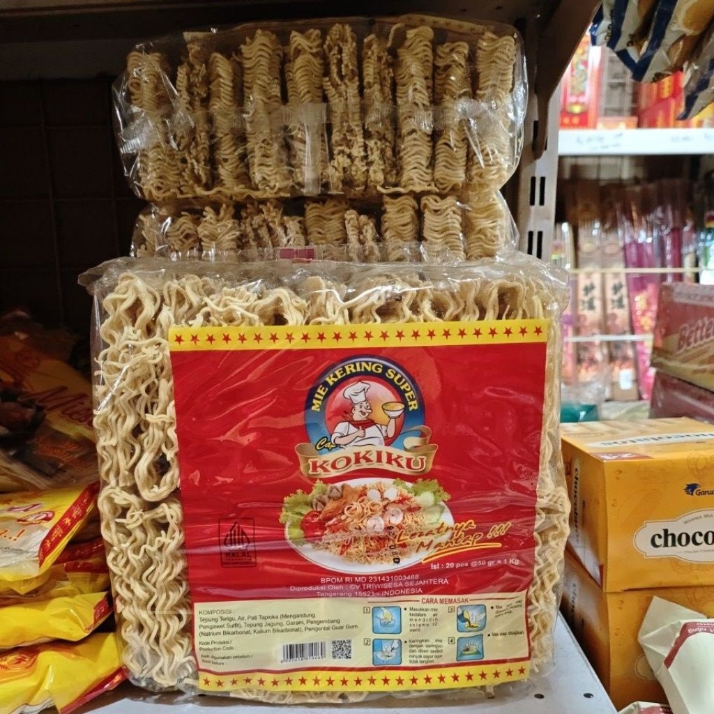 

Mie kokiku cap kokiku ukuran 1 kg isi 20 pcs