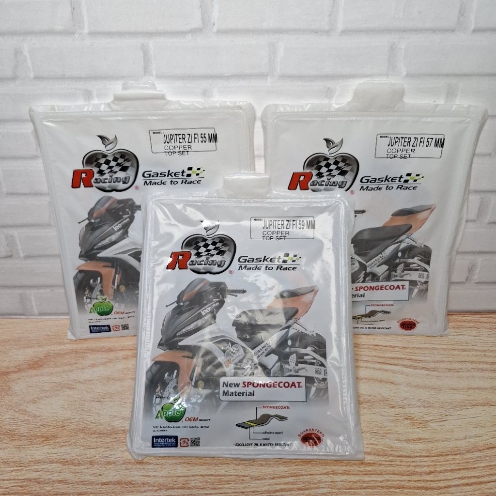 (GASKET APPLE) PAKING TOPSET TEMBAGA JUPITER Z1 BORE UP 55/57/59 MM