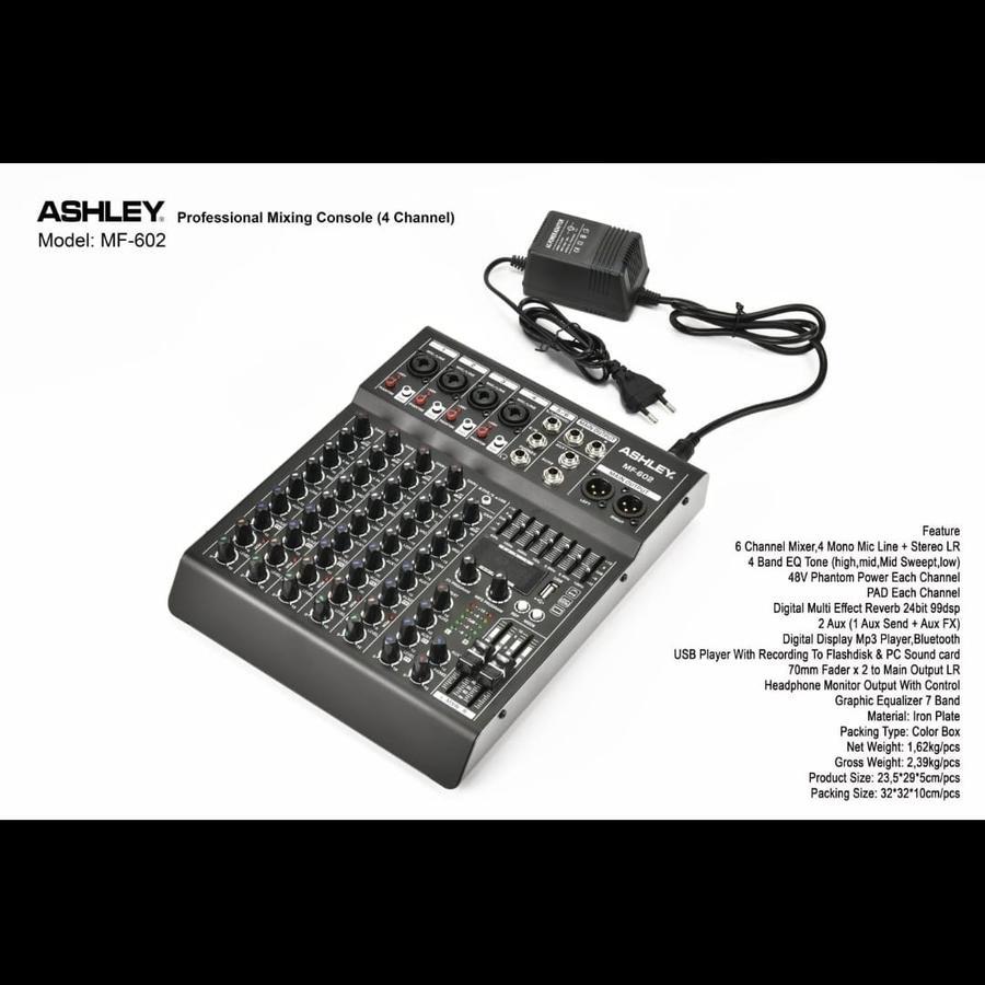 Mixer Audio 4 Channel Ashley MF 602