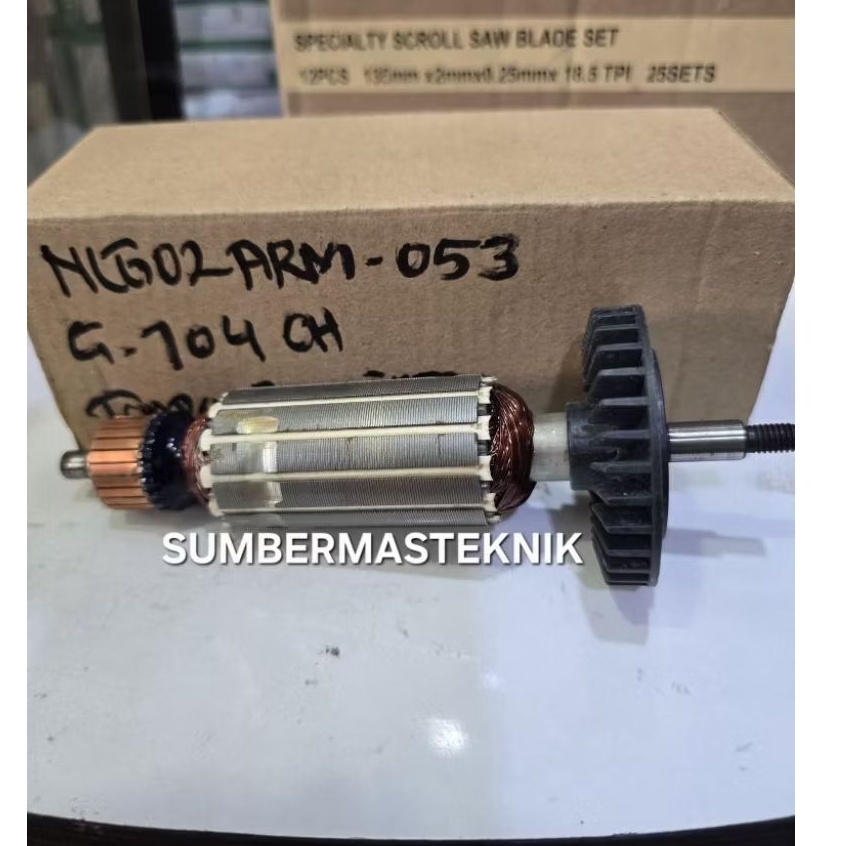 ARMATURE NLG G704CH ANGKER ROTOR DINAMO MESIN GERINDA TANGAN NLG G-704 CH NLG G 704 CH