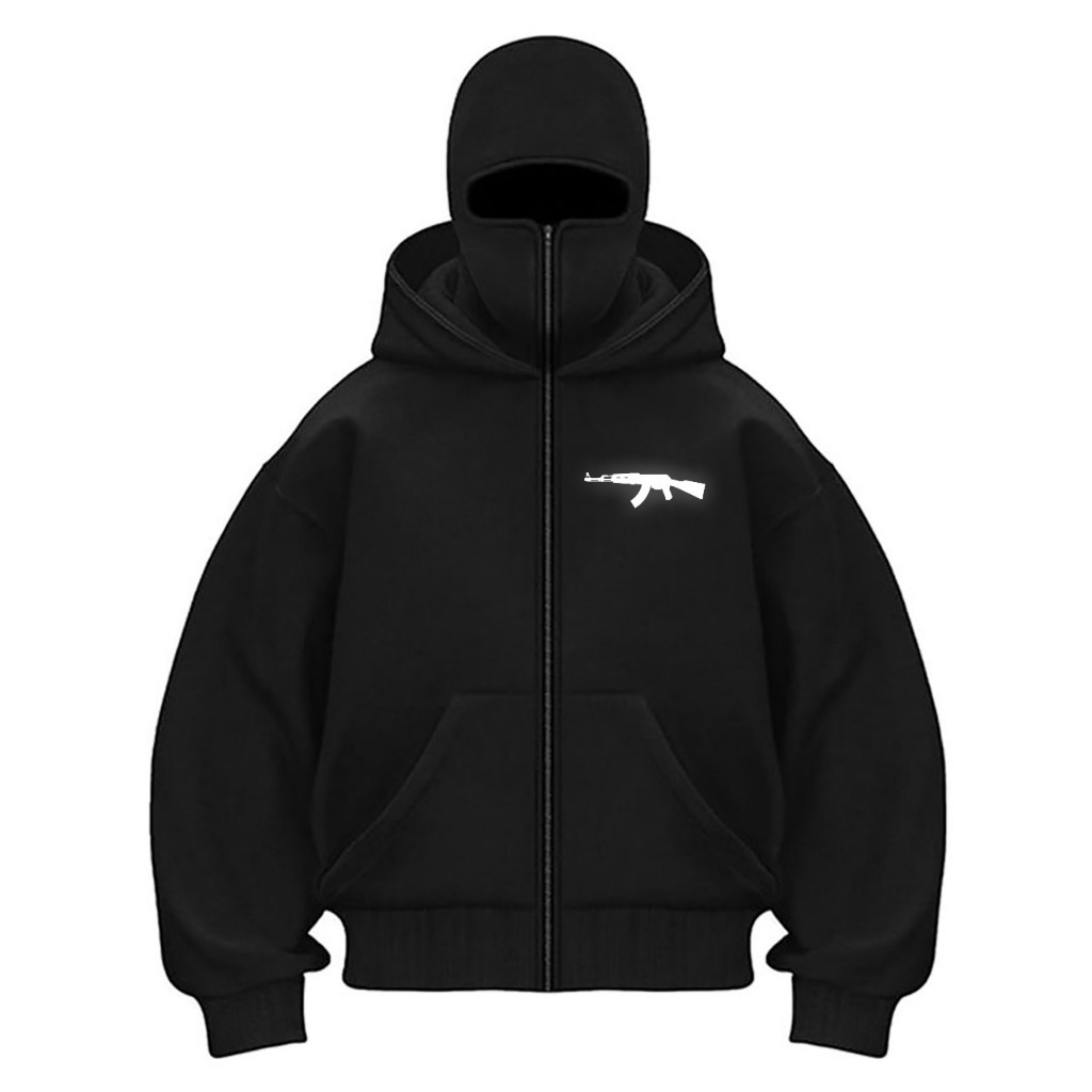 Jaket Sweater Hoodie Balaclava Menyala SNDKRT Arabian Fleece Lembut 280gsm Anti Angin Size M L XL XX