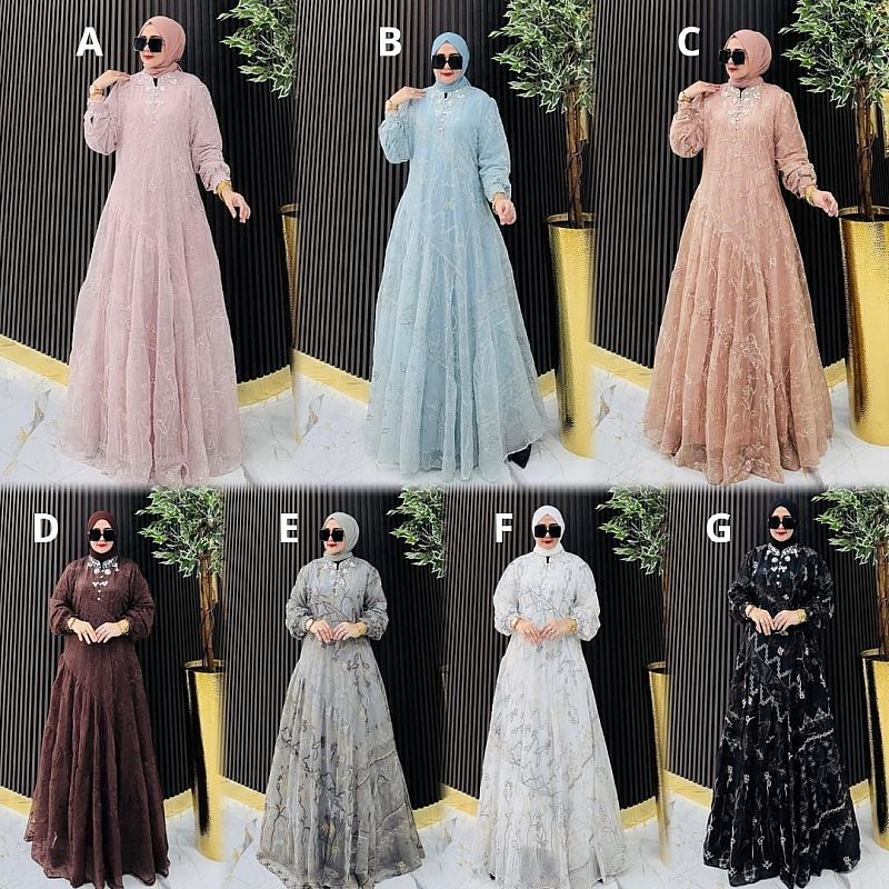 Feisya Dress Set Hijab By Asopuro (PO 4 Agust)