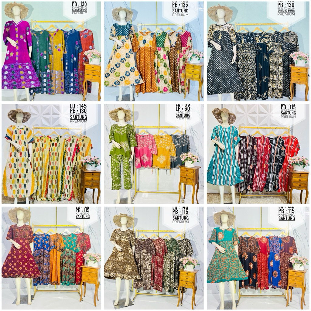 GAMIS / DASTER ISI 3 BATIK CAP ASLI PEKALONGAN