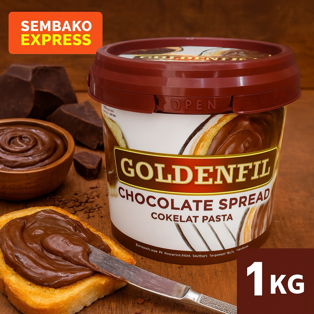 

Goldenfil Chocolate Spread 1 Kg – Pasta Cokelat Premium Lembut & Lezat