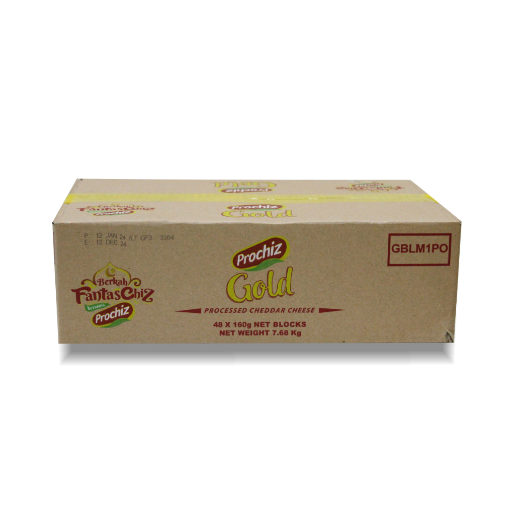 

Prochiz Gold Keju Cheddar 160gr (isi 48) - KARTON