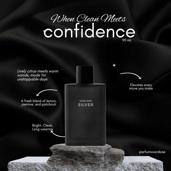 [Zara] Parfum Overdose - Parfum Zara Original | Parfum Zara Man Silver EDT 90ml | Parfum Original [R