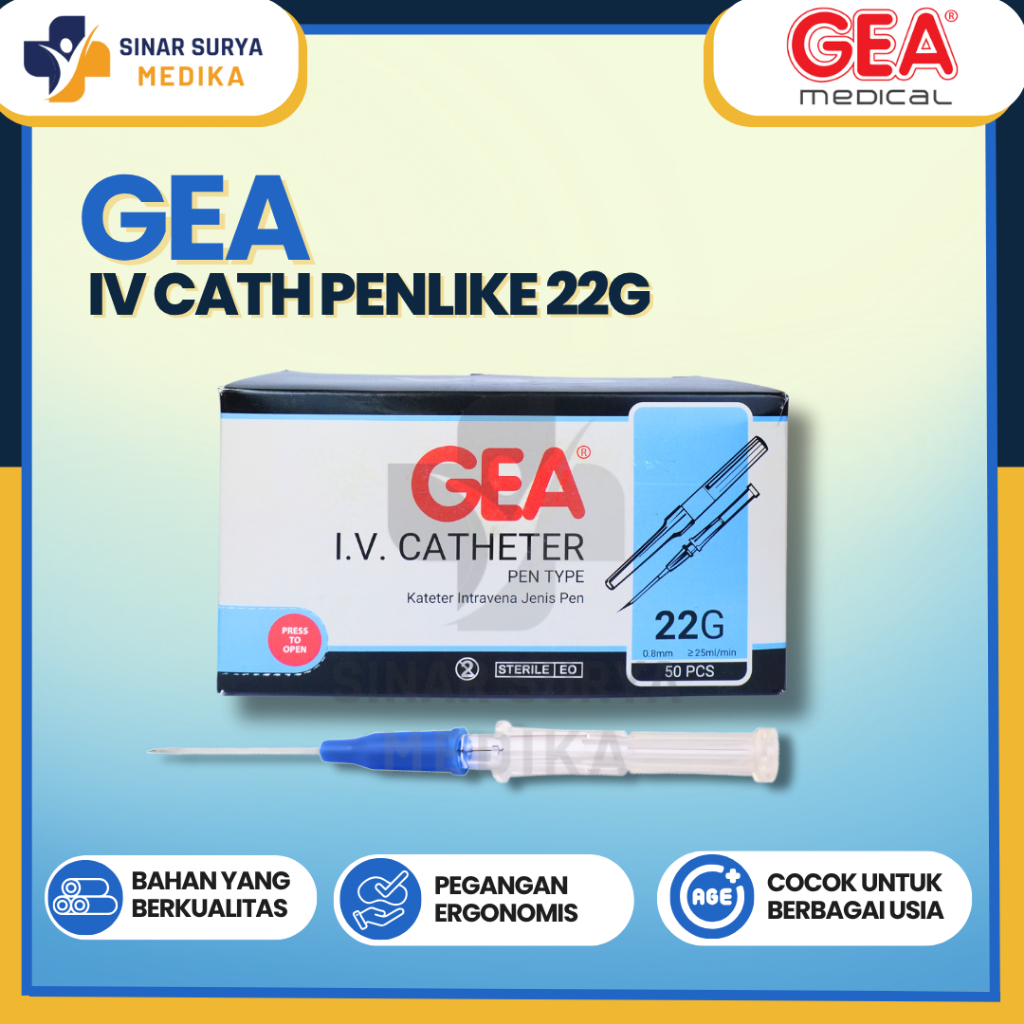 GEA I.V Catheter Penlike - Jarum Infus - Kateter Penlike - 22G