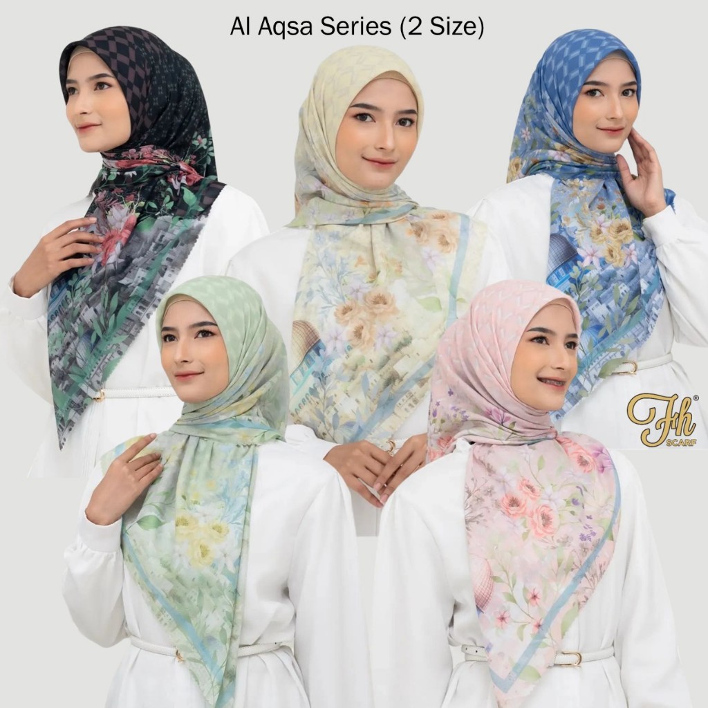 FH Scarf Jilbab Palestine Series Motif Masjid Al-Aqsa
