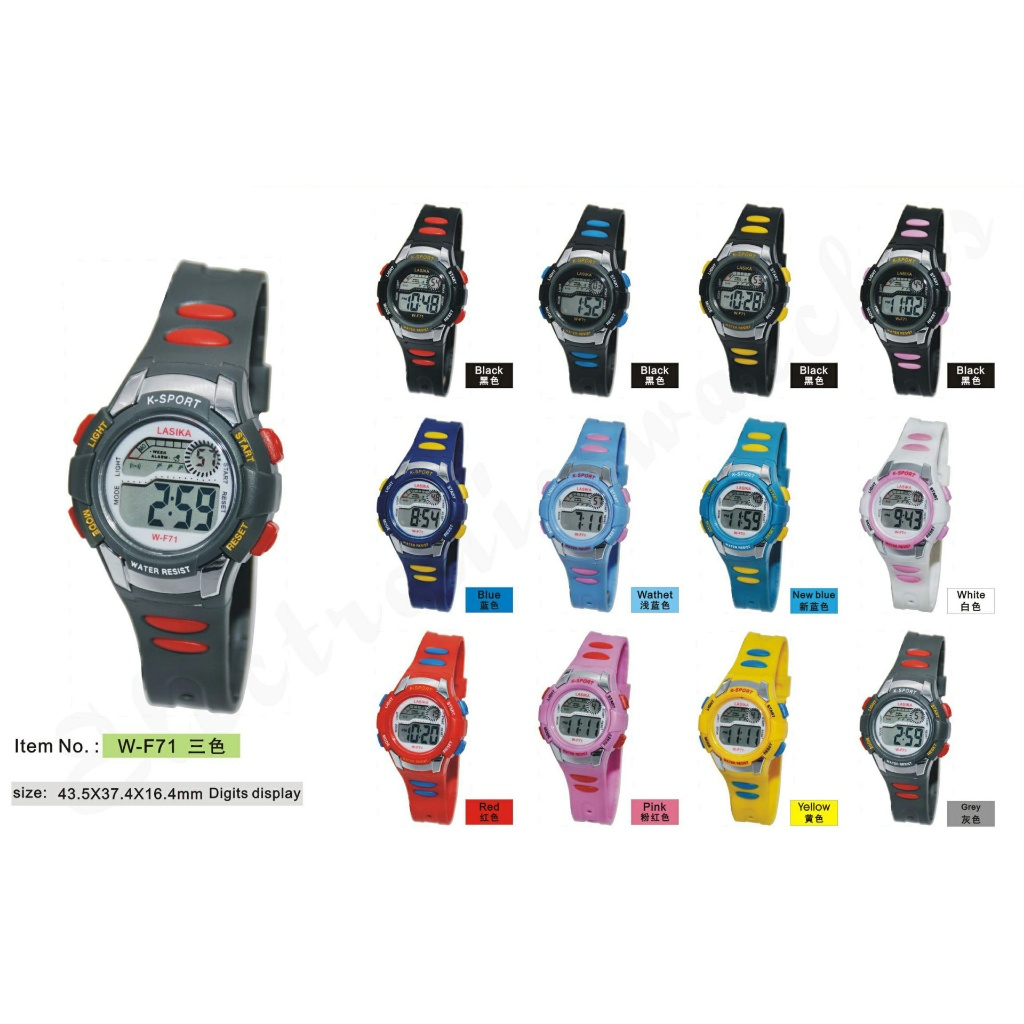 JAM TANGAN DIGITAL ANAK LASIKA F-71 TAHAN AIR