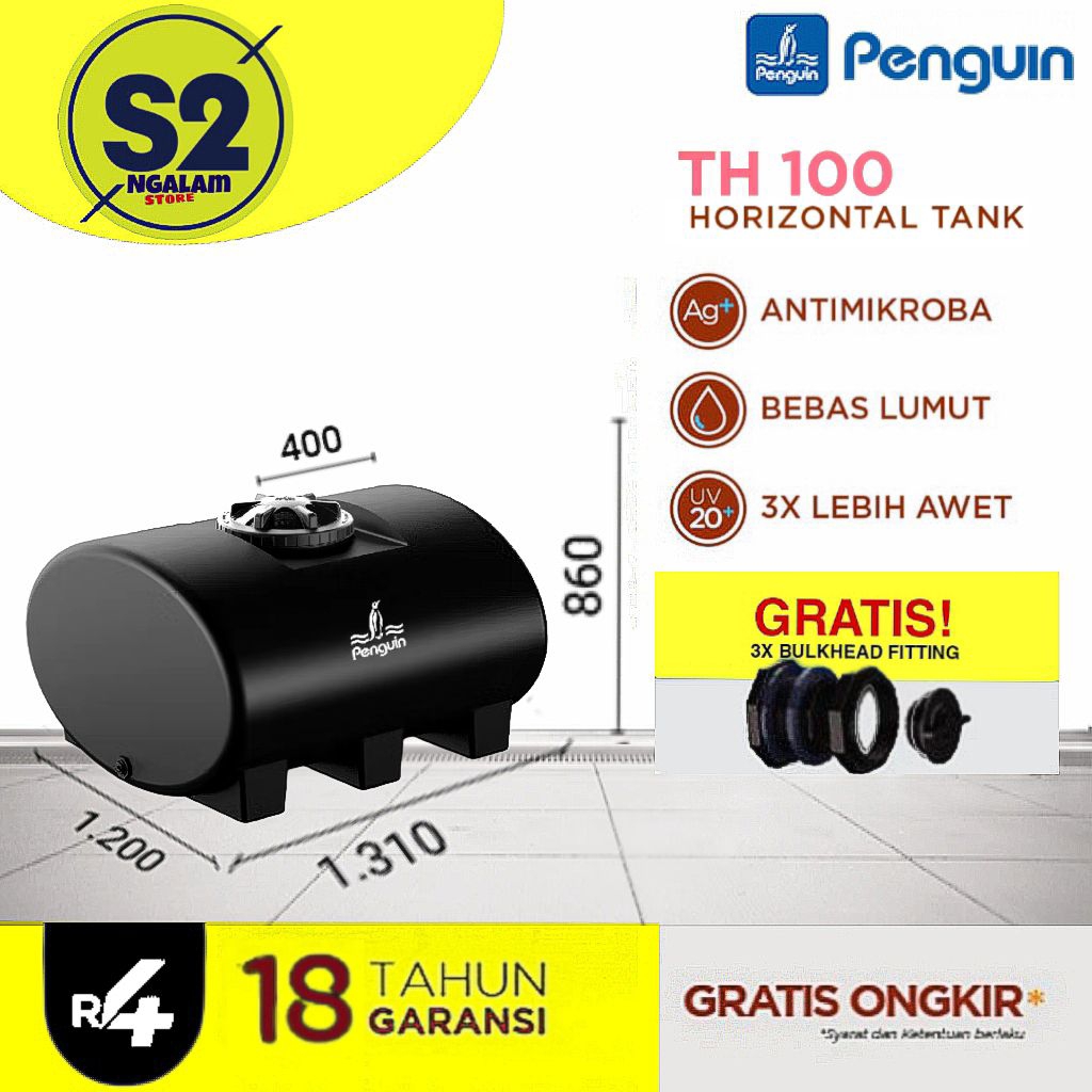 Tandon Air - PENGUIN TANGKI HORIZONTAL TH 100 (Invoice)