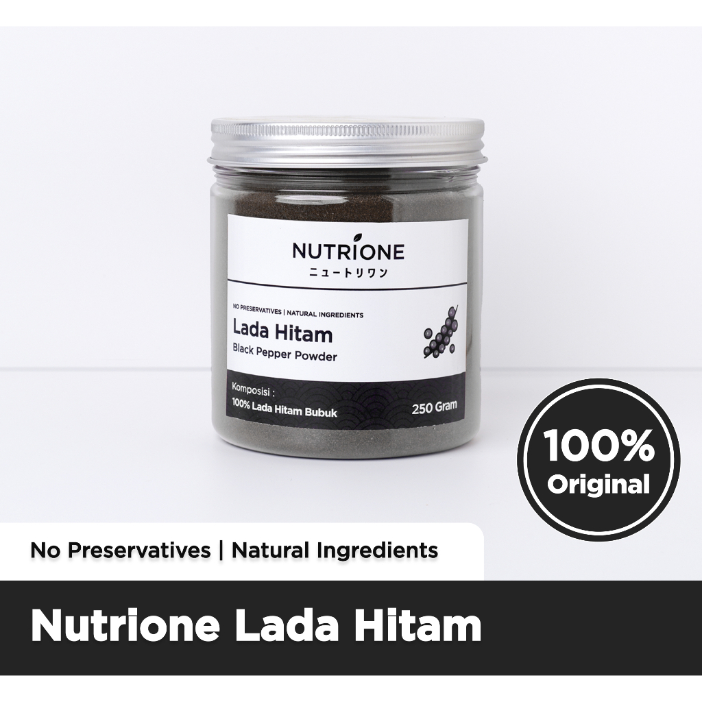 

Lada Hitam Bubuk / Black Pepper Powder Premium Nutrione