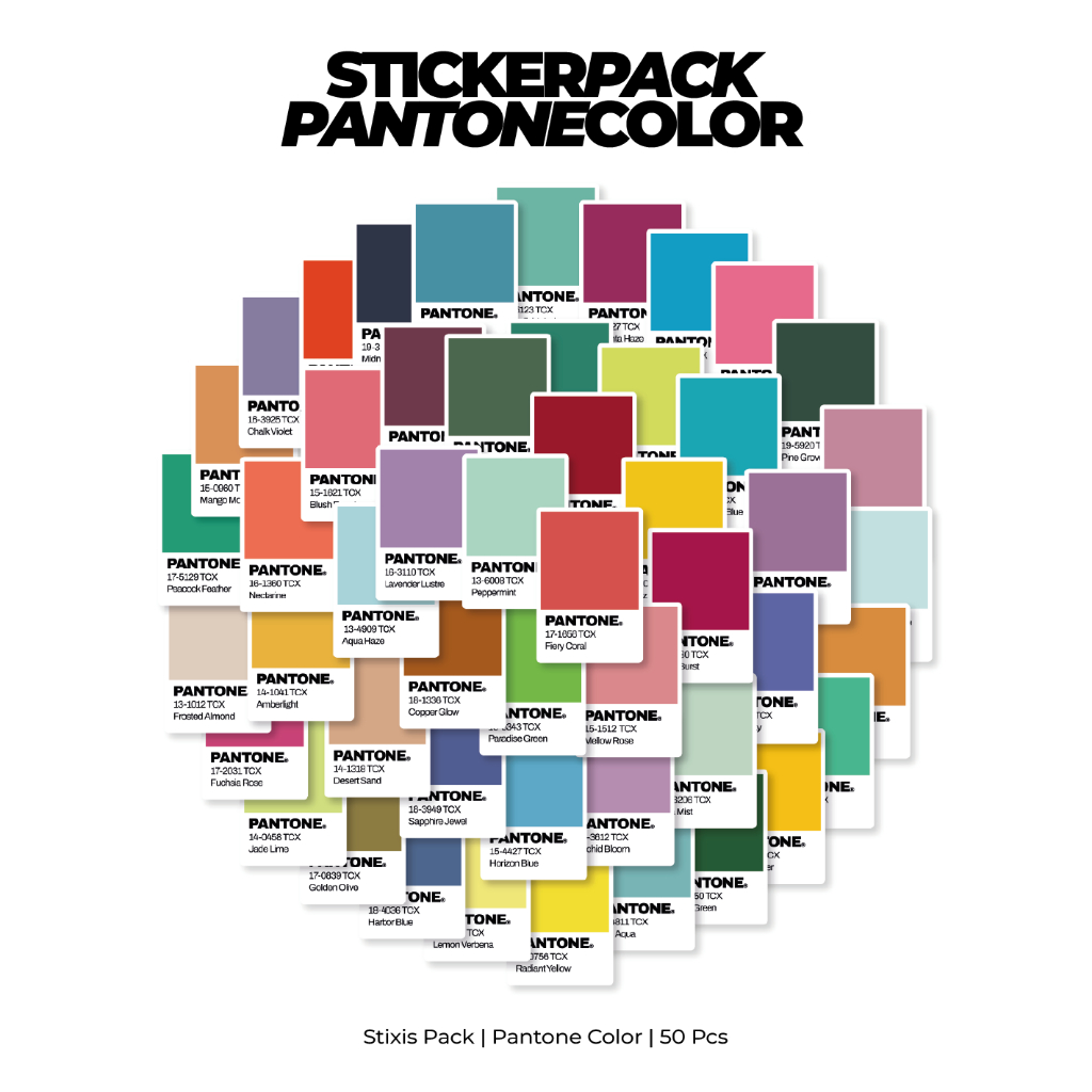 

[READY] STICKER PACK | COLOR PANTONE | 50 PCS | KISSCUT | WATERPROFF | SS.MARKET