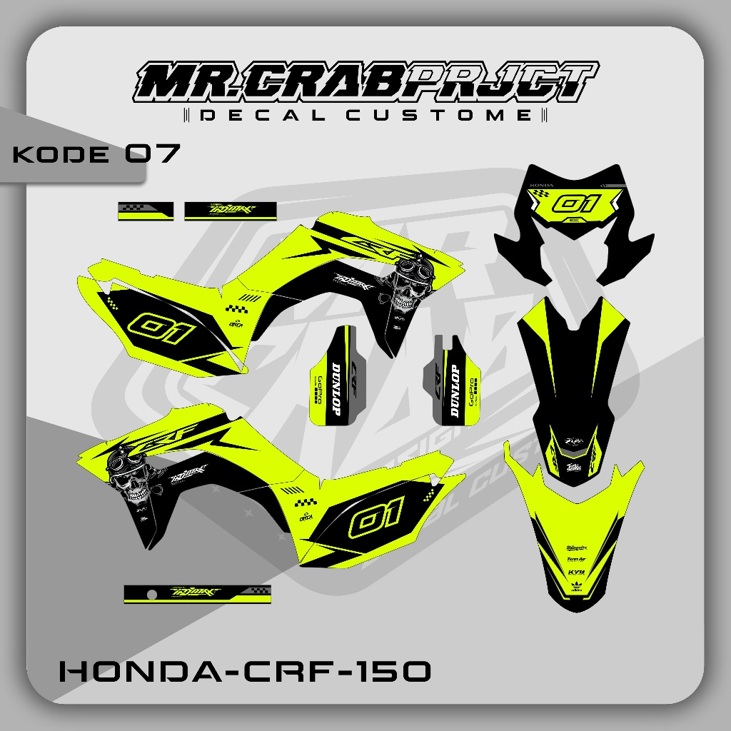 07 DECAL STICKER CRF - DECAL CRF PREMIUM FULL BODY CUSTOM