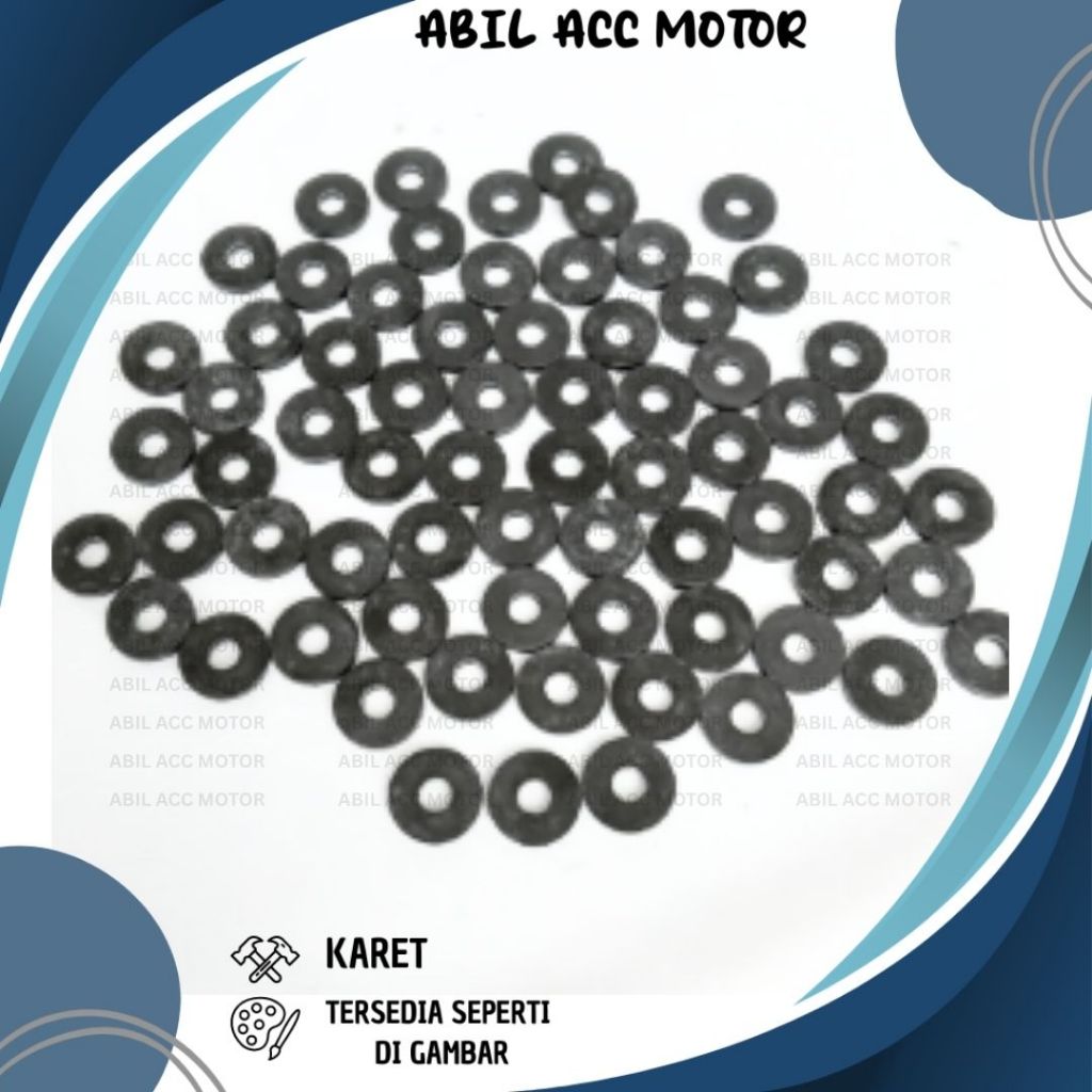 RING WASHER KARET VISOR WINDSHIELD UNTUK BATOK ATAU FERING M6 BAUT 10