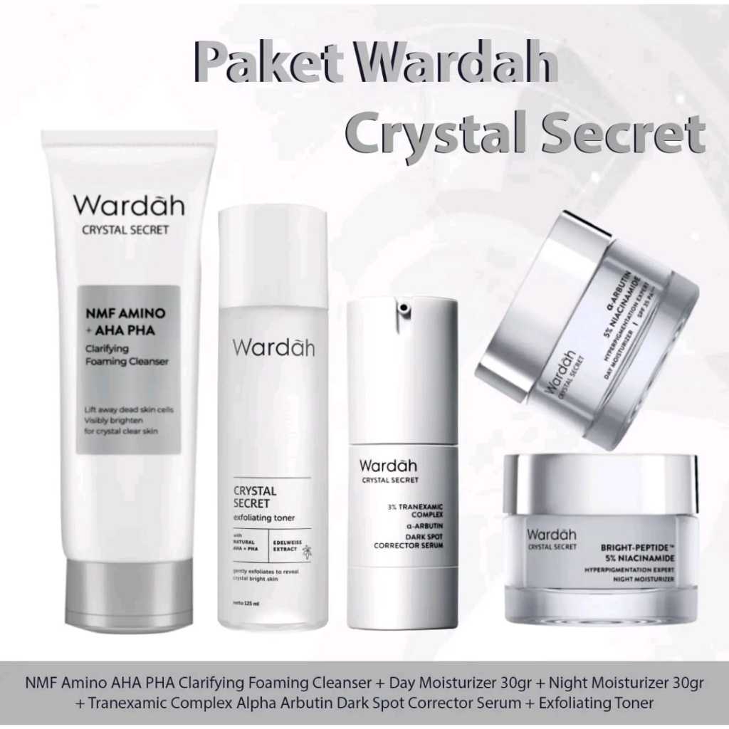 WARDAH Crystal Secret Series Lengkap Paket Glowing WARDAH CRYSTAL SECRET ORIGINAL
