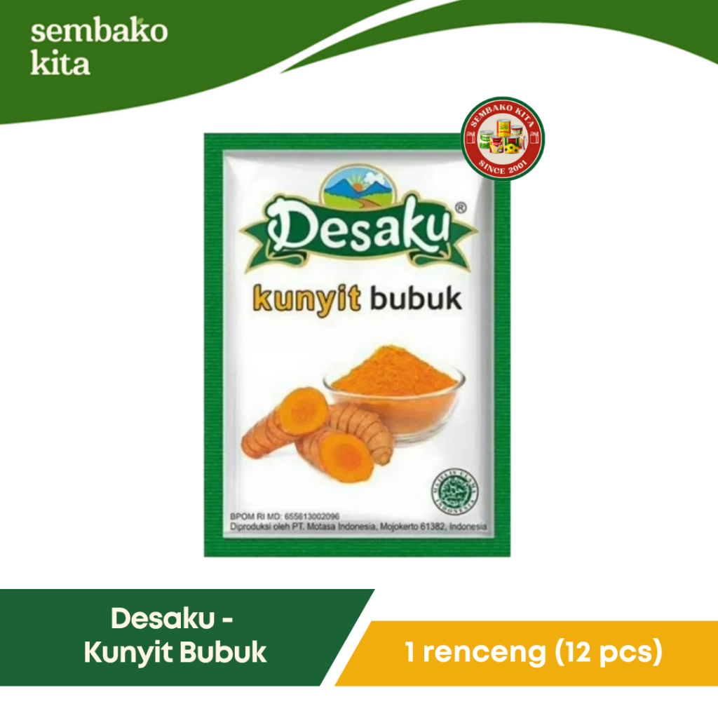 

Desaku – Kunyit Bubuk 1 Renceng (12 Sachet x ±10 gr)