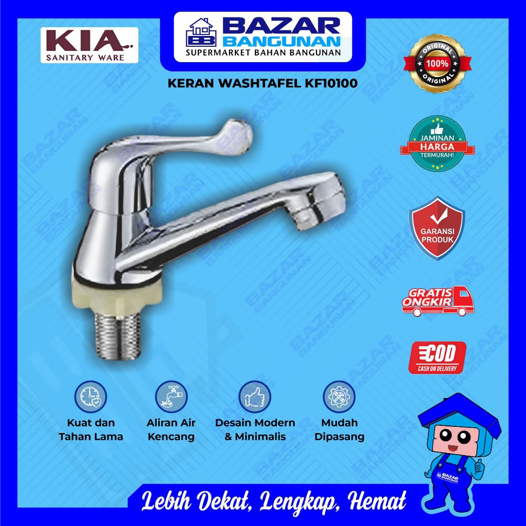 Kia - Keran Kran Washtafel Wastafel Tap Kf 10100 Kf10100
