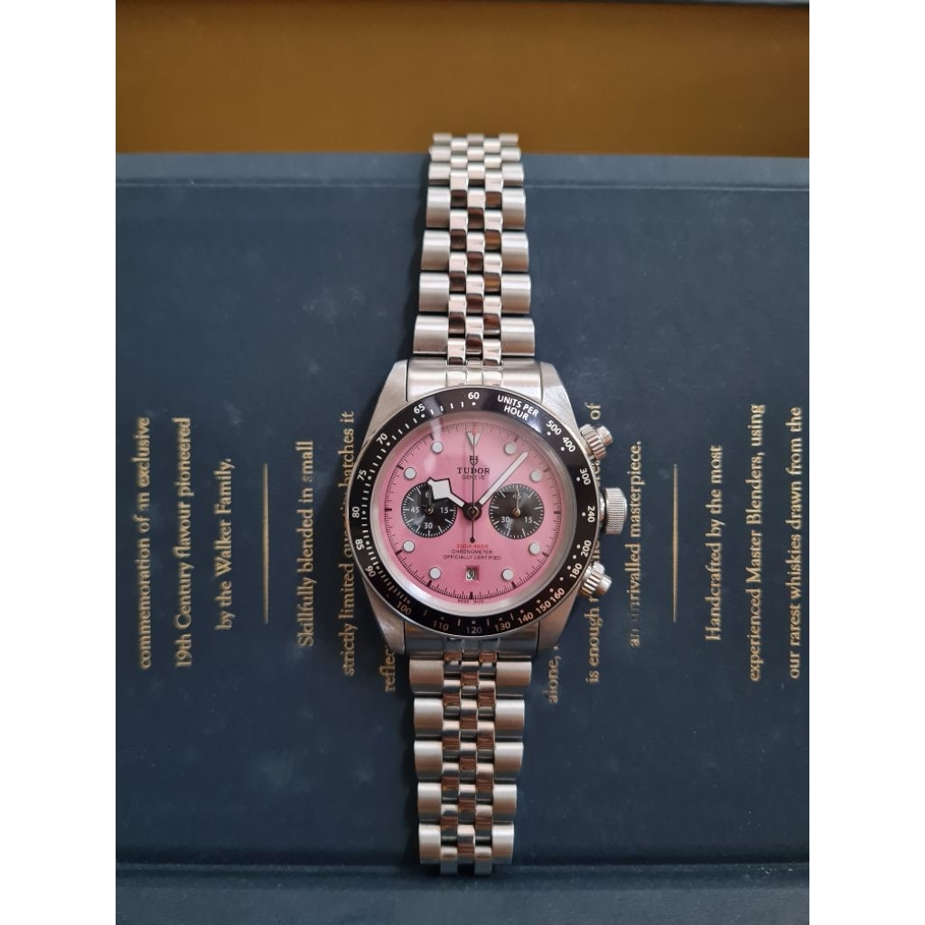 41mm Tudor Blackbay Chrono Pink Miami. Full Automatic, Sapphire. Rare Clone