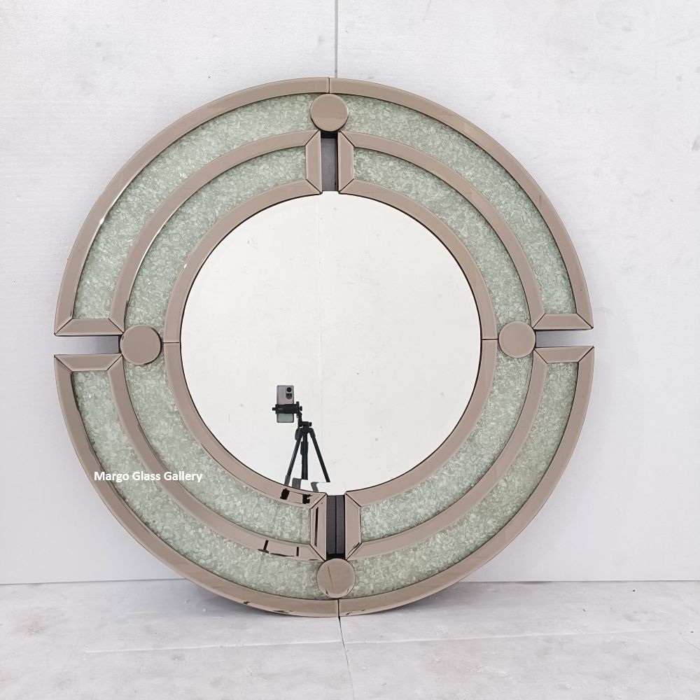 Cermin bulat besar cermin bulat gantung dekorasi hiasan dinding aesthetic cermin modern