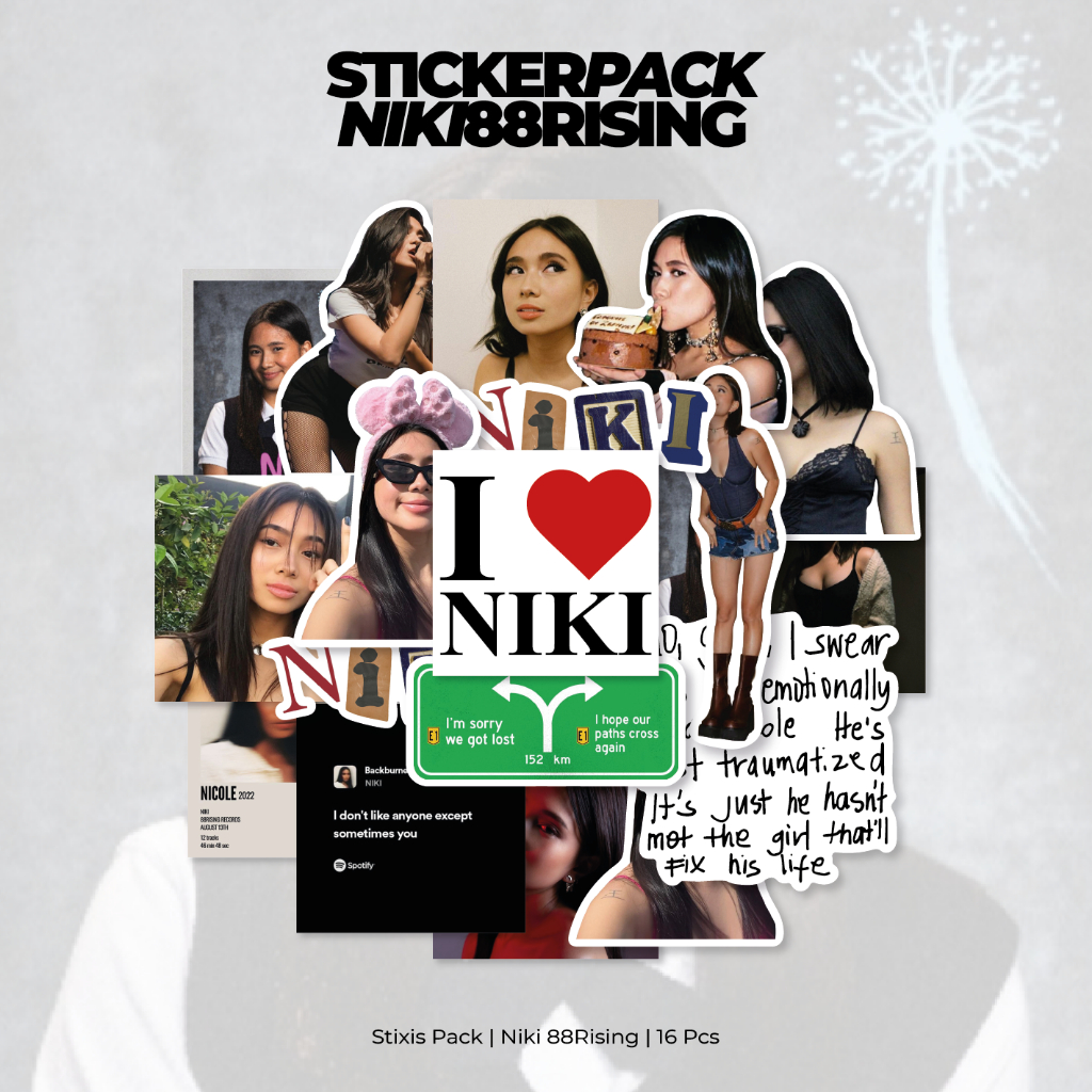 

[READY] STICKER PACK | NIKI 88RISING | 16 PCS | KISSCUT | WATERPROFF | STIXIS.MARKET