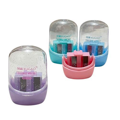 

SHARPENER XUGAO 2 LUBANG XG-325 / SERUTAN MANUAL SEKOLAH 2LUBANG / RAUTAN PENSIL MINI MANUAL