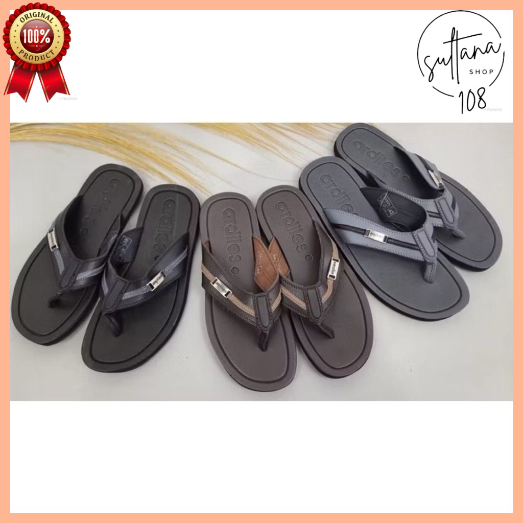 Sandal Jepit Pria Ardiles EKRON Sandal Jepit Kulit Kalep Terbaru Original