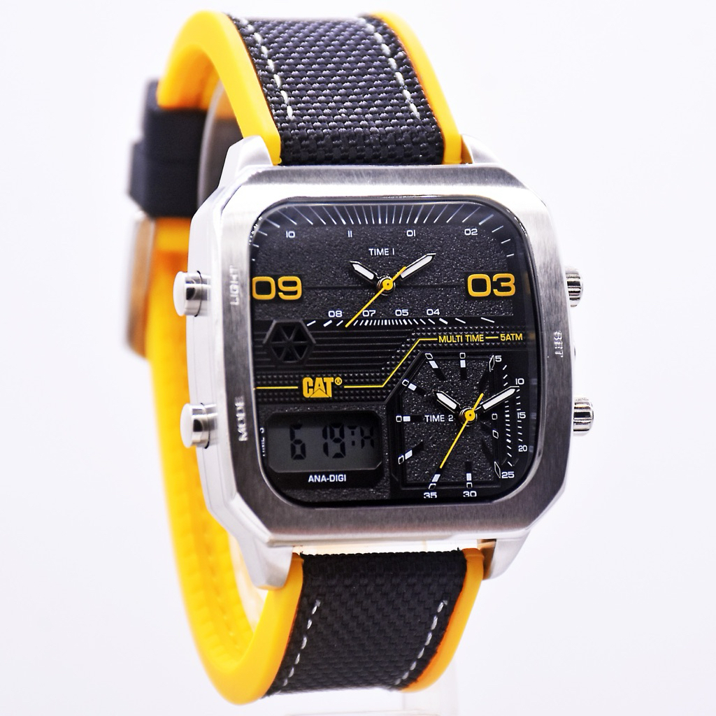 CATERPILLAR AS.149.21.137 Black Analog Digital Silicone Strap