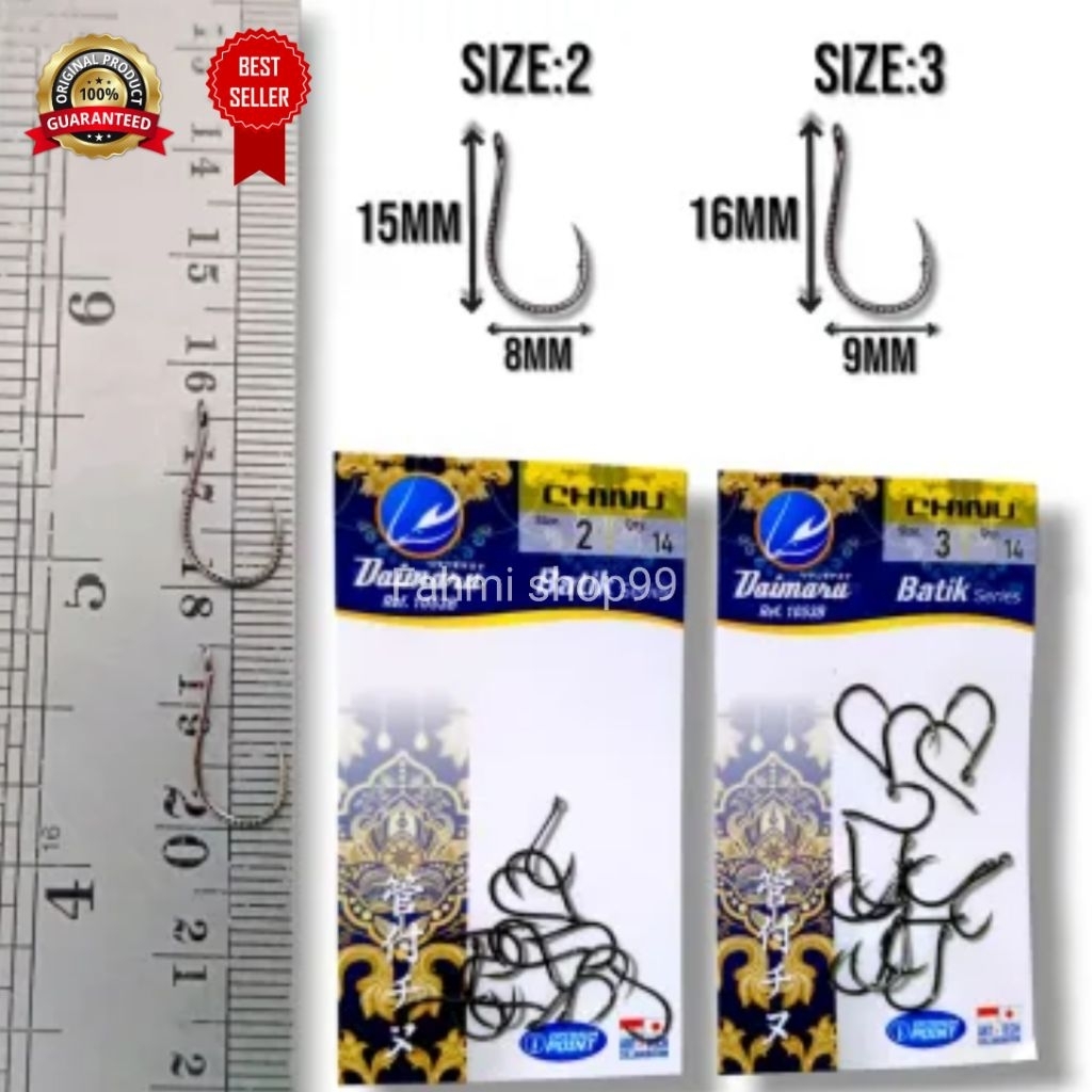 KAIL DAIMARU BATIK CHINU TYPE 1053B UKURAN (3) BESAR 1 BUNGKUS ISI 14PCS PRODUK ORIGINAL