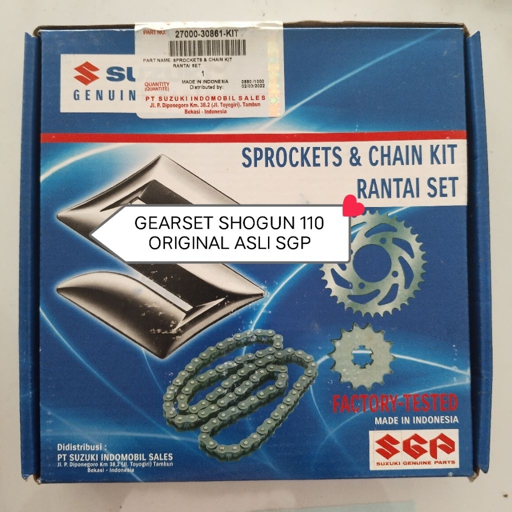 GEARSET SHOGUN 110 ORIGINAL ASLI SGP GIRSET SHOGUN 110 ORIGINAL