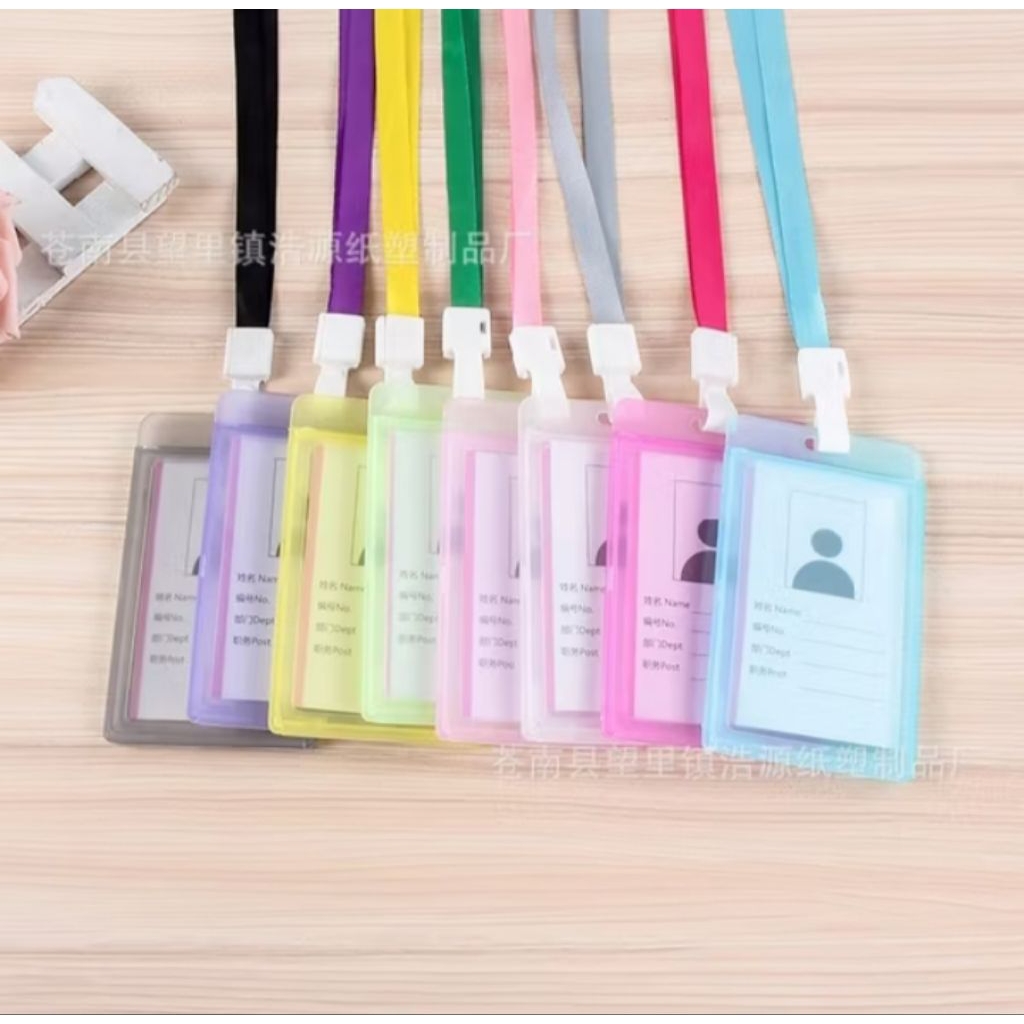 

tempat wadah sarung kartu nama ID card plastik tali pengenal