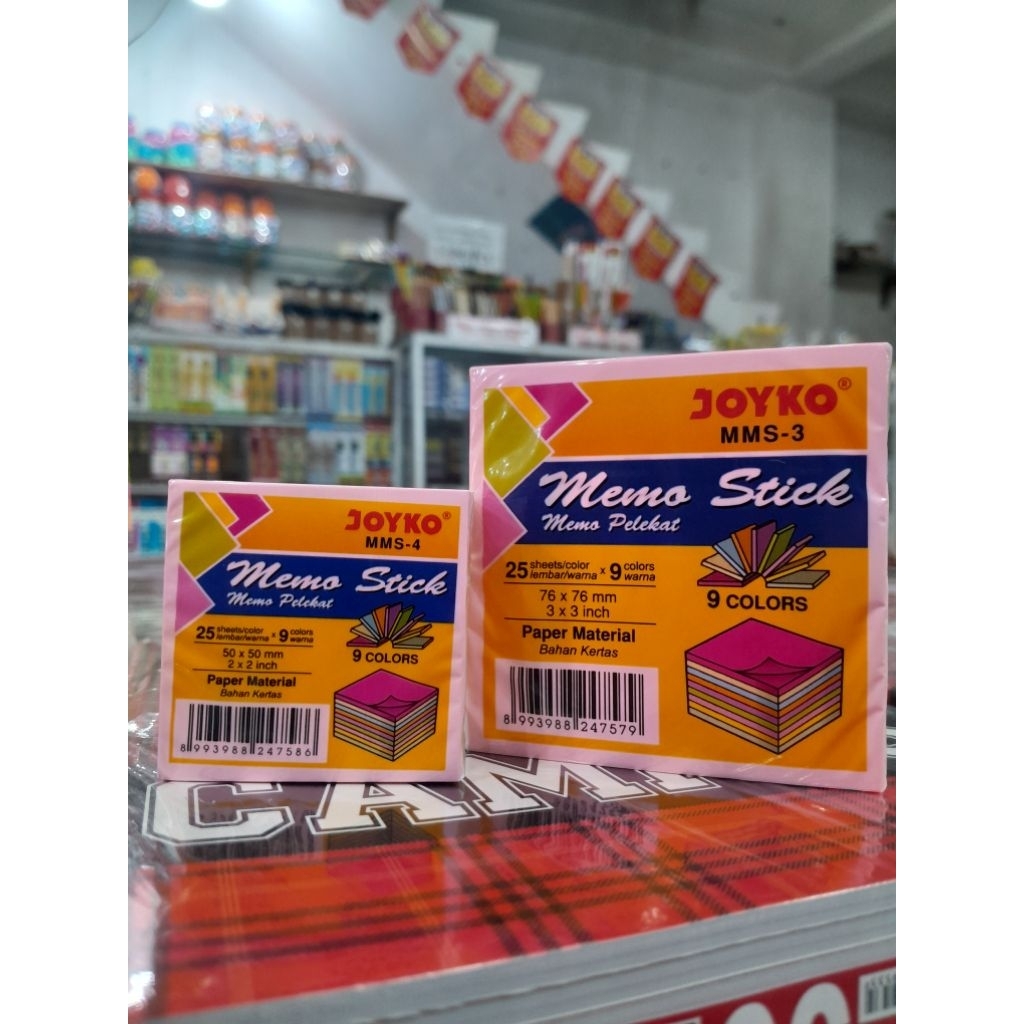 

Memo Stick Joyko MMS-3 & MMS-4 / Isi 25 Lembar 9 Warna