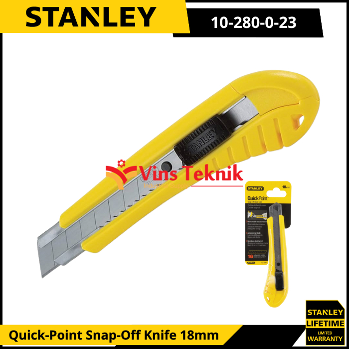 

STANLEY 10-280-0-23 Pisau Cutter Knife Snap Off Blade 18mm