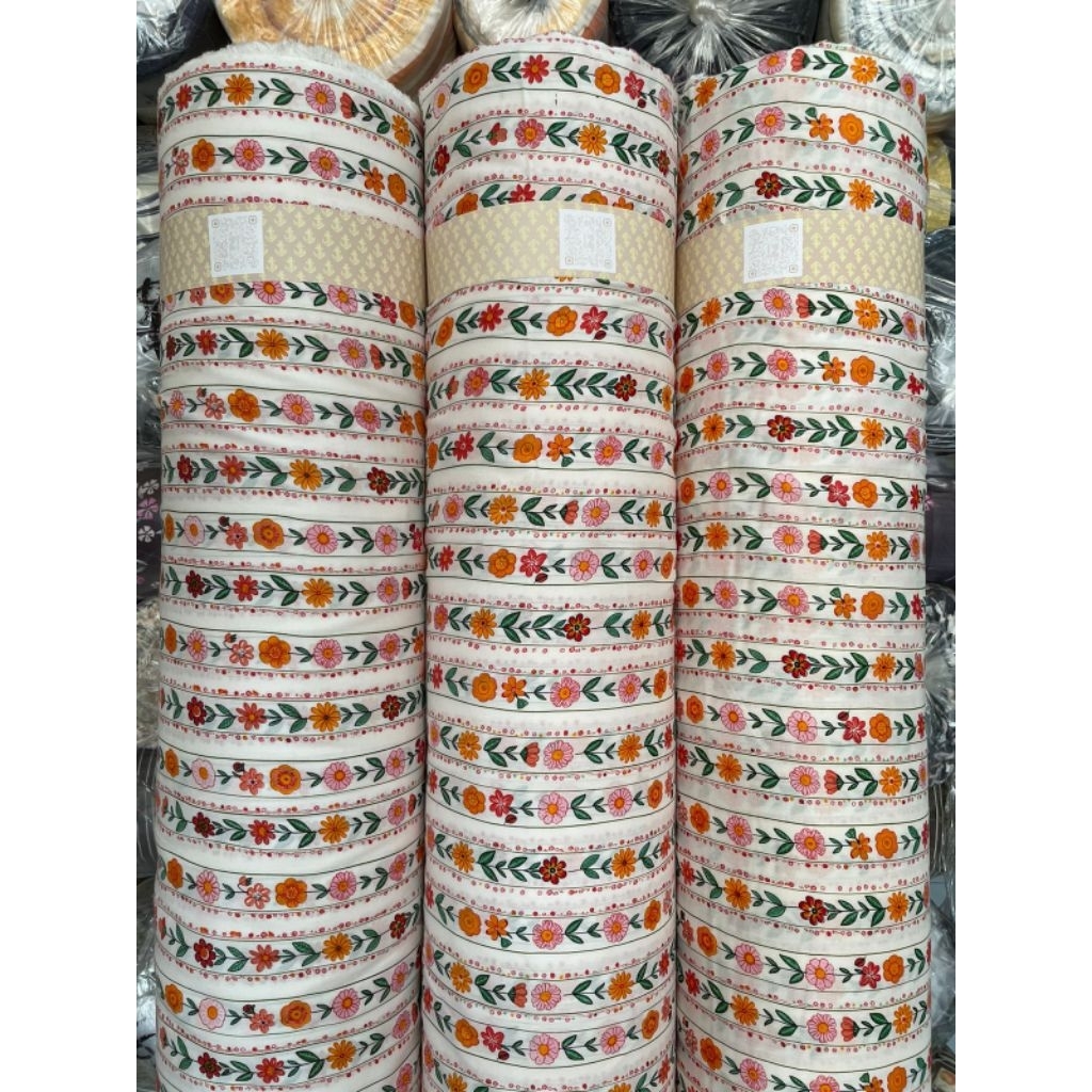 kain katun rayon viscose premium motif batik terbaru