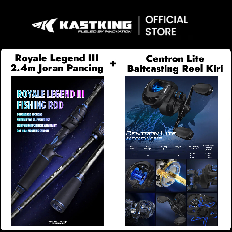 [OFFICIAL] KASTKING Ready Stock Royale Legend III+Centron Lite Reel BC,Royale Legend III Joran Panci
