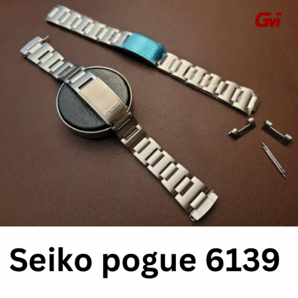 bracelet seiko pogue 6139 -6000 6139-6002 6005 6009 Chrono 19mm