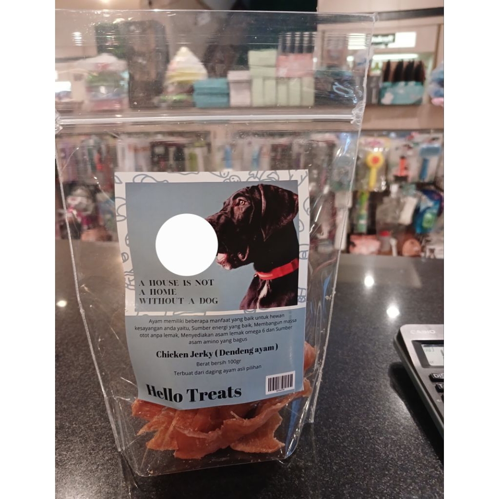 Hello treats / Snack anjing / cemilang kering anjing 100gram ( Kaki Ayam , Kepala Ayam, tulang dada 