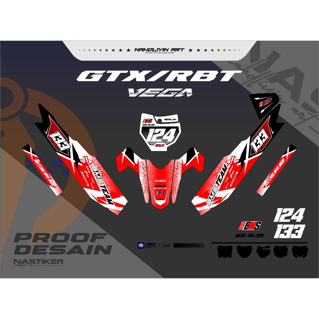Stiker RBT VEGA R Stiker Striping GTX RBT VEGA Simpel Keren RBT GTX9