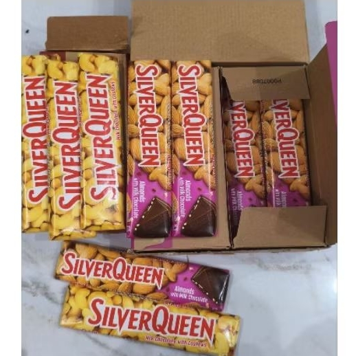 

[ 1 Box Isi 10pcs ] PROMO Coklat SilverQueen 55gr Chechew / Almond