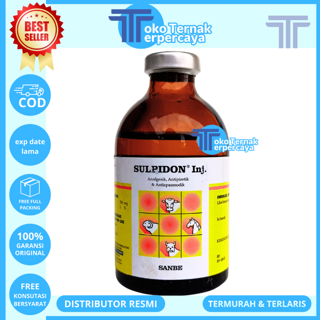 SULPIDON 50ML - Obat Pereda Sakit Hewan Analgesik Antipiretik Antispasmodik