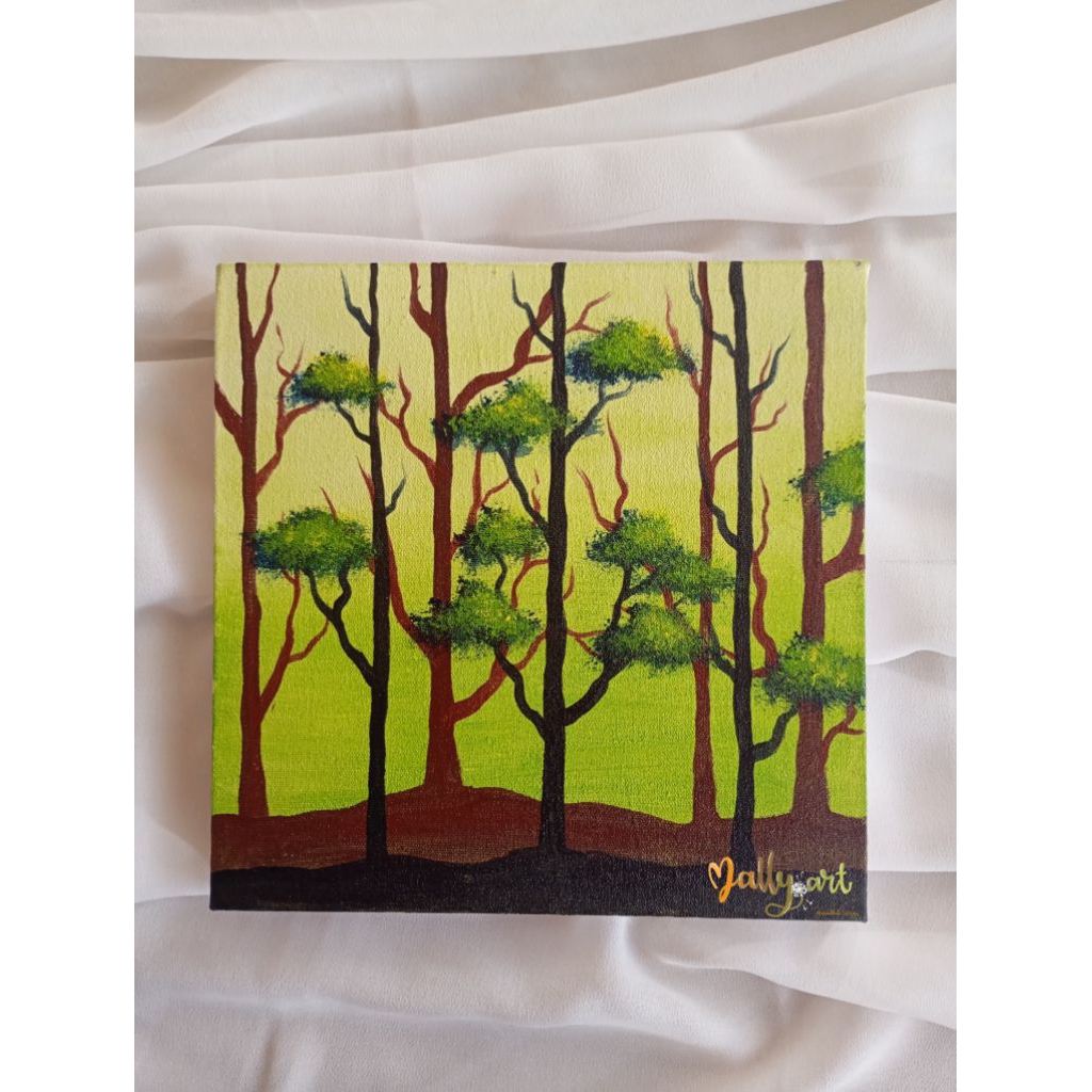 lukisan tangan on canvas/ lukisan estetik