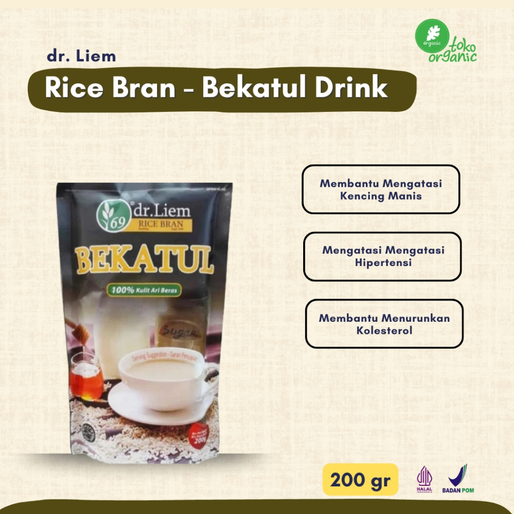 

dr. Liem Bekatul Powder (200gr) | dr Liem Bekatul Drink, Minuman Kesehatan dari Bekatul, Bekatul untuk Mengatasi Hipertensi, Kencing Manid, Menurunkan Kolesterol
