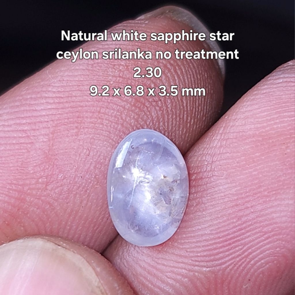 Natural white sapphire star ceylon safir srilanka no treatment