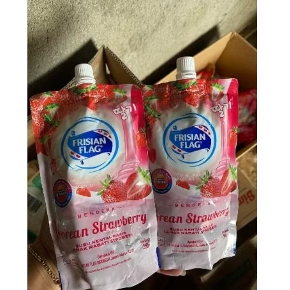 

susu kental manis strawberry Frisian Flag 260g