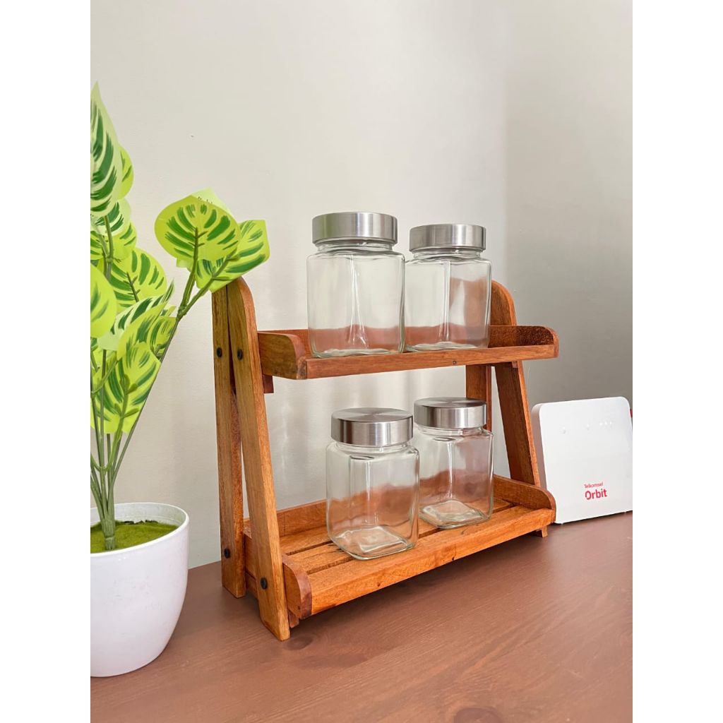rak bumbu minimalis/rak bumbu kayu/rak bumbu dapur
